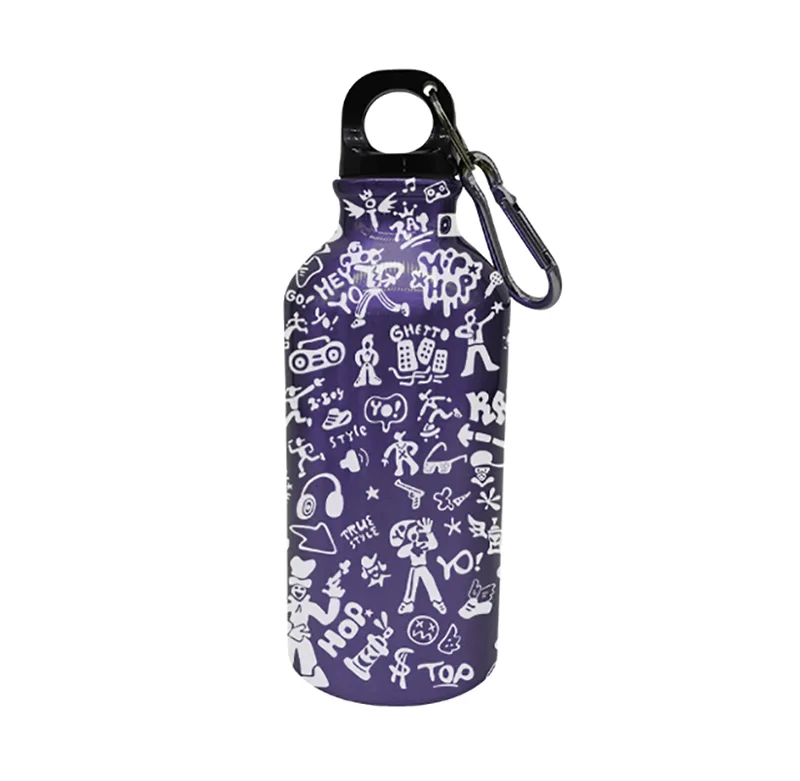 Purpura Graffiti Street Ars Steel Sports Bottle